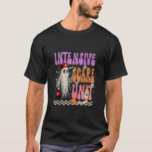 Cute Ghost Intensive Care Unit Halloween ICU Nurse T-Shirt