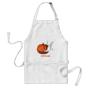 Cute Ghost Jack O Lantern Halloween Standard Apron
