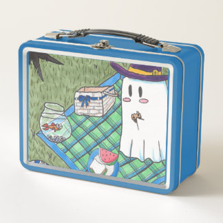 Cute Ghost Kurt Spoopyton Metal Lunchbox