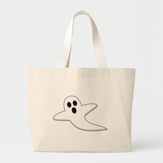 Cute Ghost Large Tote Bag (Front)