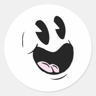 Cute Ghost Lazy Halloween Costume Funny Last Minut Classic Round Sticker
