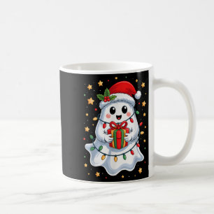 Cute Ghost Lights Tree Cake Merry Christmas Funny  Coffee Mug