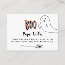  Cute Ghost Little Boo Baby Shower Diaper Raffle