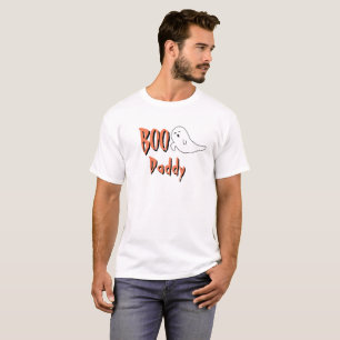  Cute Ghost Little Boo Daddy Baby Shower  T-Shirt