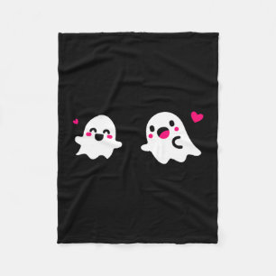 Cute ghost love fleece blanket