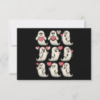 Cute Ghost Lover Heart Valentines Day Funny Couple