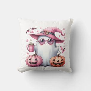 cute ghost loves coffee cute ghost cushion
