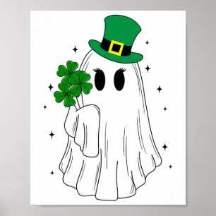 Cute Ghost Lucky St Patrick's Day Costume Boujee B Poster