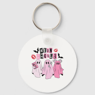 Cute Ghost Mean Ghouls Fun Halloween Costume Spook Key Ring