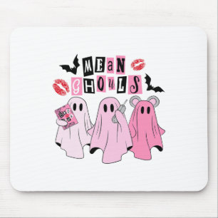 Cute Ghost Mean Ghouls Fun Halloween Costume Spook Mouse Pad