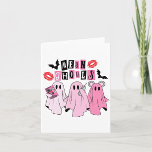 Cute Ghost Mean Ghouls Funny Halloween Costume Spo Card
