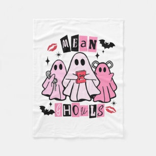 Cute Ghost Mean Ghouls Funny Halloween Costume Spo Fleece Blanket