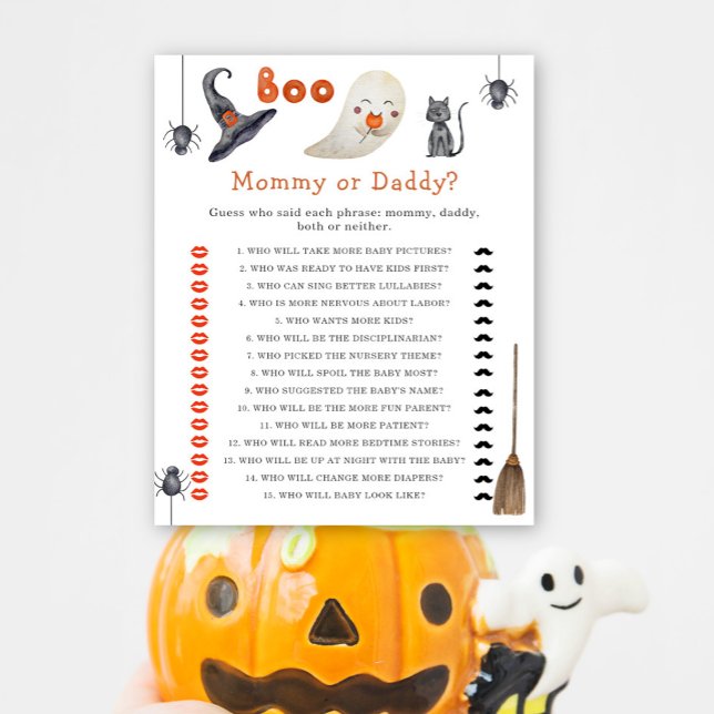 Cute ghost - mummy or daddy baby shower game (Creator Uploaded)