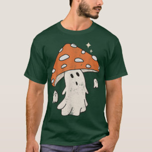 Cute Ghost Mushroom Boo Shroom Spooky Season Tee H