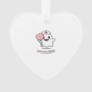 Cute Ghost Nurse Boo Boo Crew Halloween Classic T- Ornament