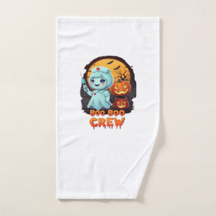 Cute Ghost Nurse - Boo Boo Crew Halloween Fun Clas Hand Towel