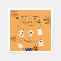 Cute Ghost Office Family Halloween Party