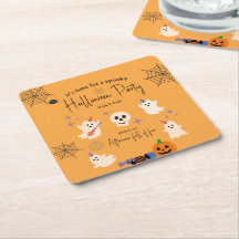 Cute Ghost Office Family Halloween Party
