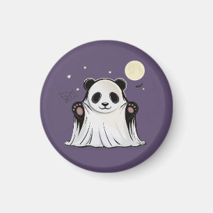 Cute Ghost Panda Under the Moon Magnet