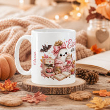 Cute Ghost Personalised Pumpkin Season Mug