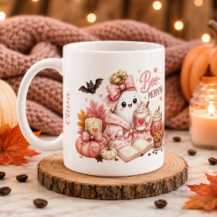 Cute Ghost Personalised Pumpkin Season Mug