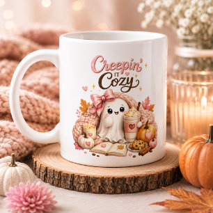 Cute Ghost Personalised Pumpkin Season Mug