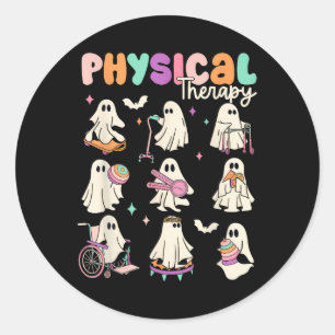 Cute Ghost Physical Therapy Pt Physical Therapist  Classic Round Sticker