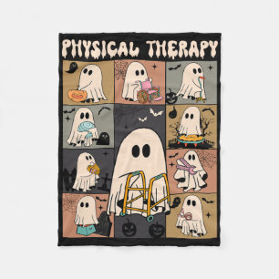 Cute Ghost Physical Therapy Pt Physical Therapist Fleece Blanket