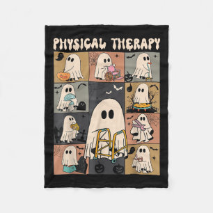 Cute Ghost Physical Therapy Pt Physical Therast Ha Fleece Blanket