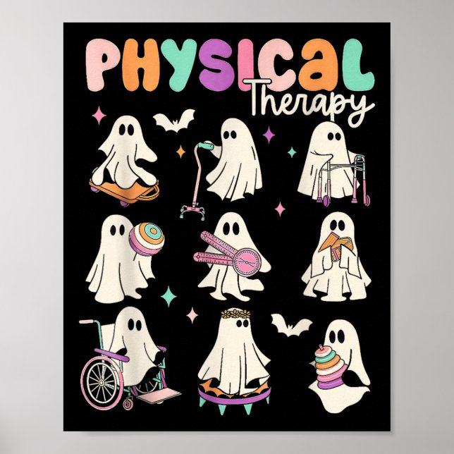 Cute Ghost Physical Therapy Pt Physical Therast Ha Poster (Front)