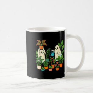 Cute Ghost Plant Lady Spooky Gardener Halloween Coffee Mug
