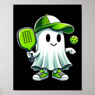 Cute Ghost Playing Picklebyll - Funny Picklebyll P Poster