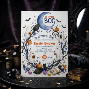 Cute Ghost Pumpkin Baby Shower Invitation