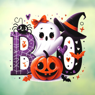 Cute Ghost & Pumpkin 'Boo' Halloween