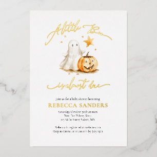 Cute Ghost Pumpkin Boo Halloween Baby Shower 