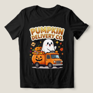 Cute Ghost Pumpkin Delivery Co Halloween  Tri-Blend Shirt