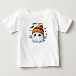 Cute Ghost Pumpkin Halloween Holiday Baby T-Shirt