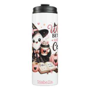 Cute Ghost Pumpkin Halloween Tumbler