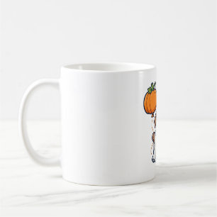 Cute Ghost Puppy Balloon Halloween Art Coffee Mug