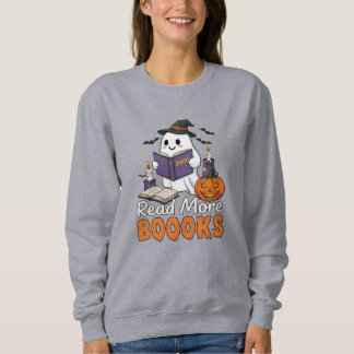 Cute Ghost - Read More Boooks - Halloween - Sweatshirt