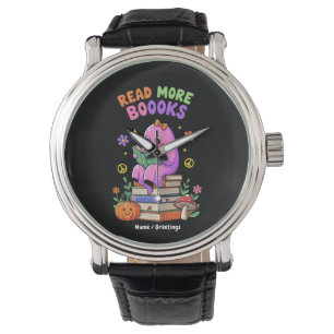 Cute Ghost “Read More Booooks” Funny Halloween Watch