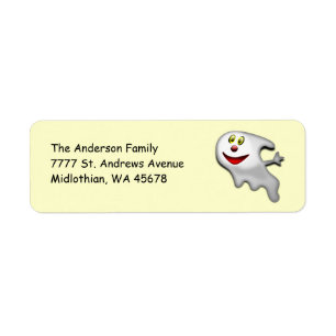 Cute Ghost Return Address Avery Label
