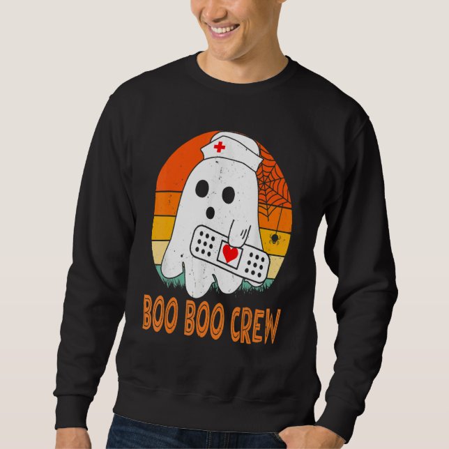 Cute Ghost RN Nurse Halloween Costume Shirts, Boo  Sweatshirt (Front)