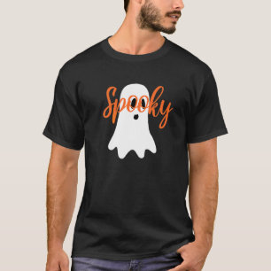 Cute Ghost Saying Boo Ghost Spooky Halloween T-Shirt