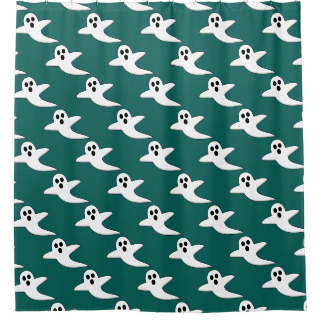 Cute Ghost Shower Curtain (Front)