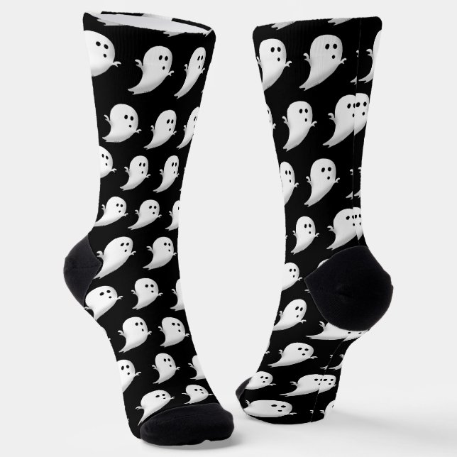 cute ghost socks (Angled)