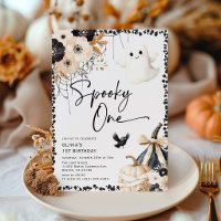 Cute Ghost Spooky One 1st Birthday