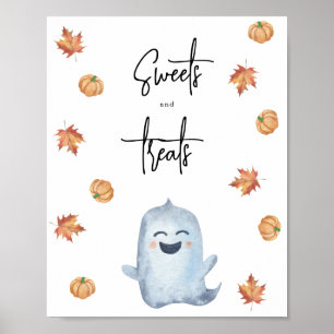 Cute ghost - Sweets and treats Poster