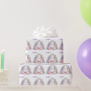 Cute Ghost Tea Party Wrapping Paper Spooky Sweet
