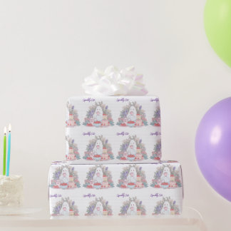 Cute Ghost Tea Party Wrapping Paper | Spooky Sweet